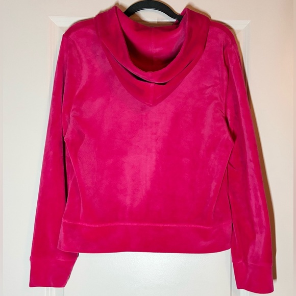 Juicy Couture | Bling Velour Full Zip Hoodie in Free Love Pink Size Medium - Picture 5 of 6